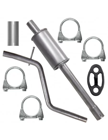 Tłumik środkowy Dacia Sandero / Sandero Stepway 1 I 12.2007-06.2013 1.4 1.6 Hatchback 2WD