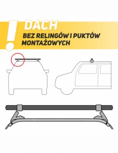 Bagażnik belki dachowe do Volkswagen VW Transporter 2