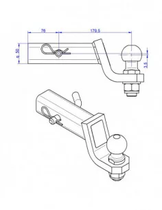 Hak holowniczy adapter do samochodów z USA (standardowe zawieszenie) Volvo XC90 2