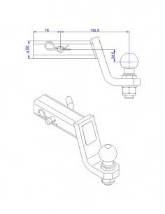 Hak holowniczy adapter do samochodów z USA (podwyższone zawieszenie) Cadillac XT6 2