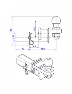 Hak holowniczy adapter do samochodów z USA (niskie zawieszenie) Pontiac Aztek 2