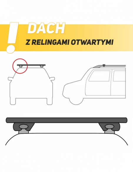 Bagażnik belki dachowe do Mitsubishi Lancer