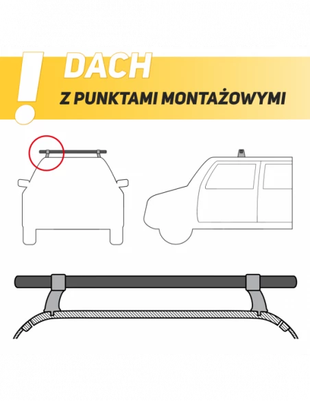 Bagażnik belki dachowe do Fiat Idea