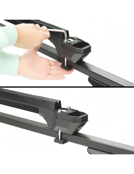 Czarny aluminiowy uchwyt na narty lub snowboard HAKR