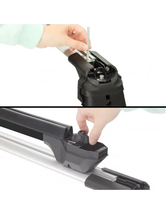 Czarny aluminiowy uchwyt na narty lub snowboard HAKR