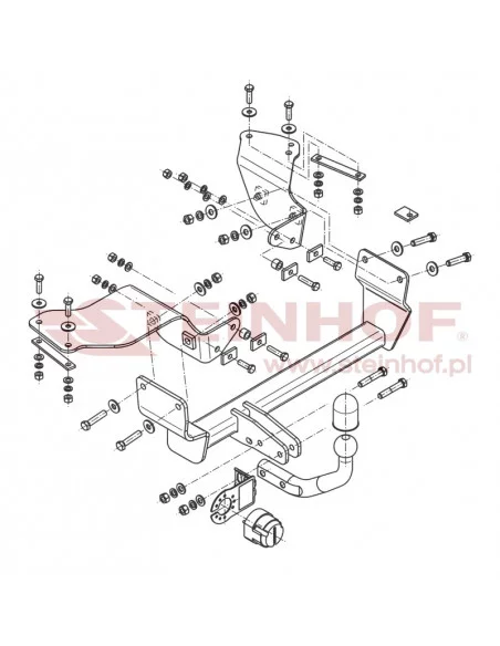 Hak holowniczy Steinhof A-035 do Alfa Romeo 147