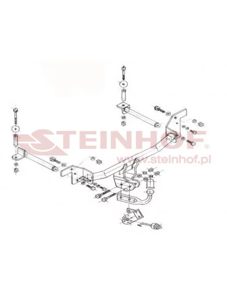 Hak holowniczy Steinhof A-052 do Audi 80