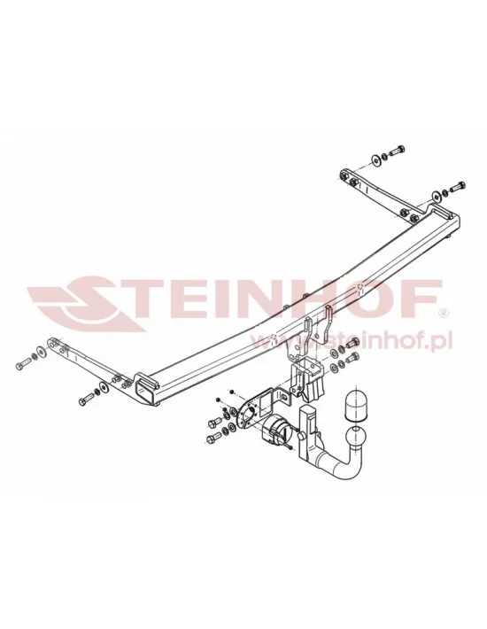 Hak holowniczy Steinhof V-063 do Audi A3