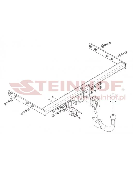 Hak holowniczy Steinhof A-067 do Audi A3 Sportback