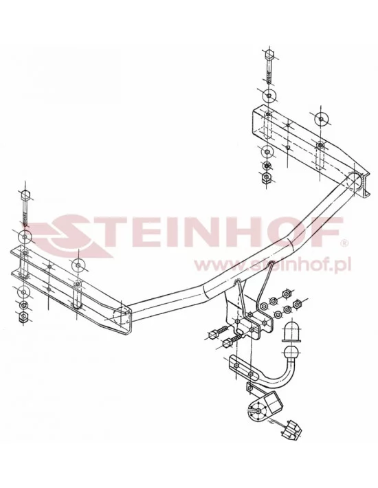 Hak holowniczy Steinhof A-080 do Audi A4