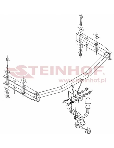 Hak holowniczy Steinhof A-080 do Audi A4