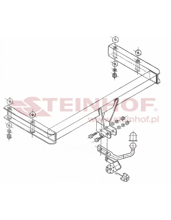 Hak holowniczy Steinhof A-086 do Audi A6