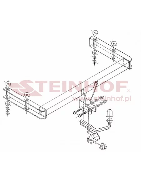 Hak holowniczy Steinhof A-086 do Audi A6