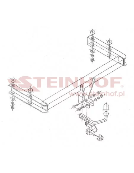 Hak holowniczy Steinhof A-082 do Audi A6
