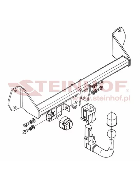 Hak holowniczy Steinhof B-073 do BMW Seria 1