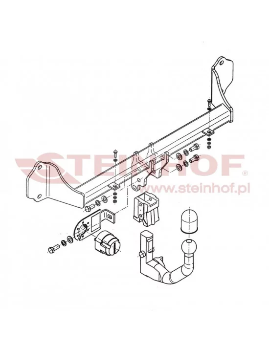 Hak holowniczy Steinhof B-044 do BMW Seria 3 Hak holowniczy Steinhof B-044 do BMW Seria 3