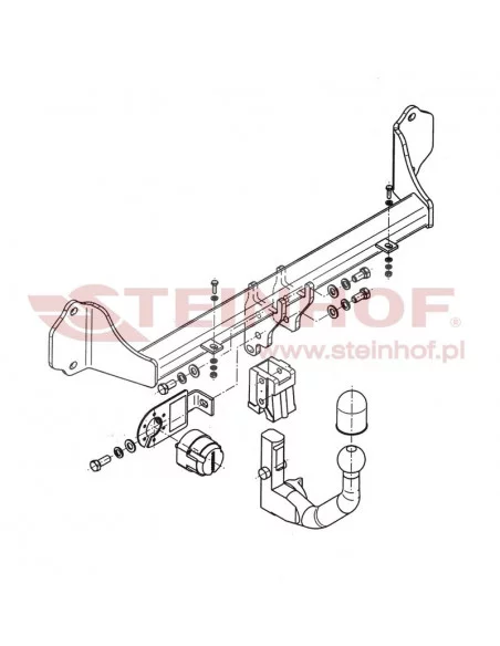 Hak holowniczy Steinhof B-044 do BMW Seria 3 Hak holowniczy Steinhof B-044 do BMW Seria 3
