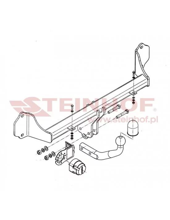 Hak holowniczy Steinhof B-043 do BMW Seria 3