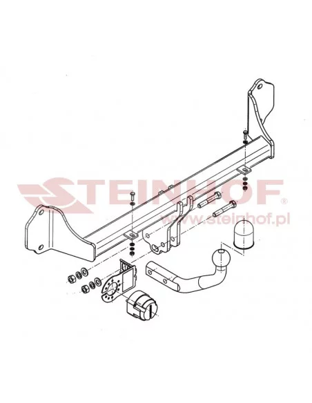 Hak holowniczy Steinhof B-043 do BMW Seria 3
