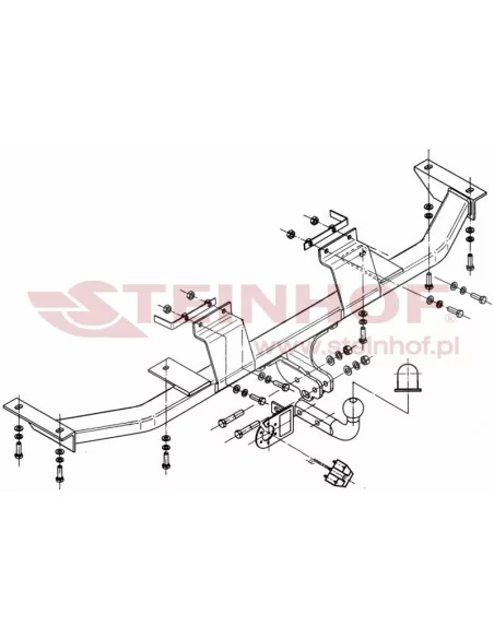Hak holowniczy Steinhof B-050 do BMW Seria 5