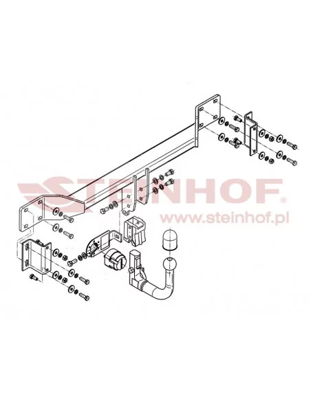 Hak holowniczy Steinhof B-054 do BMW Seria 5 Hak holowniczy Steinhof B-054 do BMW Seria 5