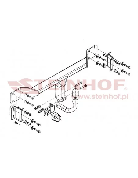 Hak holowniczy Steinhof B-055 do BMW Seria 5 Hak holowniczy Steinhof B-055 do BMW Seria 5