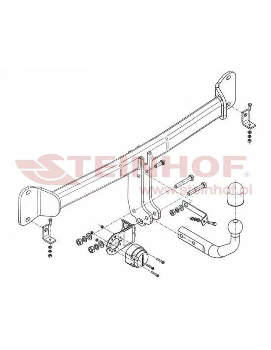 Hak holowniczy Steinhof B-064 do BMW Seria 5