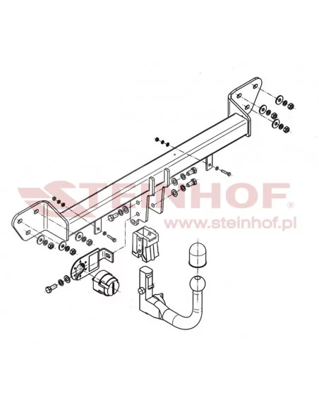 Hak holowniczy Steinhof B-048 do BMW Seria 7 Hak holowniczy Steinhof B-048 do BMW Seria 7