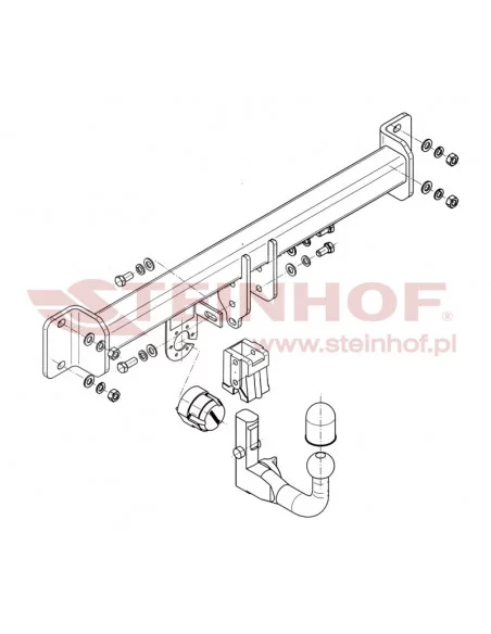 Hak holowniczy Steinhof B-058 do BMW X3 Hak holowniczy Steinhof B-058 do BMW X3