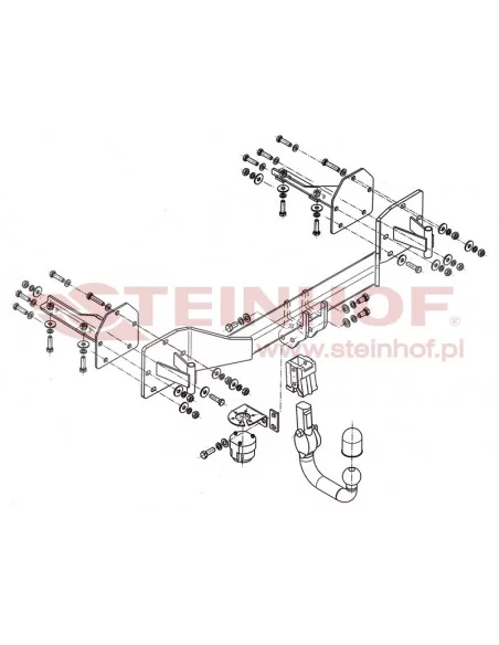 Hak holowniczy Steinhof B-071 do BMW X5