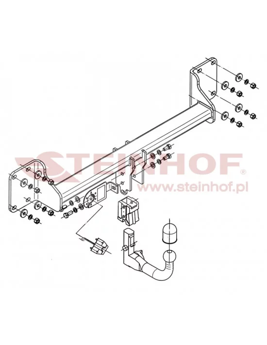 Hak holowniczy Steinhof B-061 do BMW X5 Hak holowniczy Steinhof B-061 do BMW X5