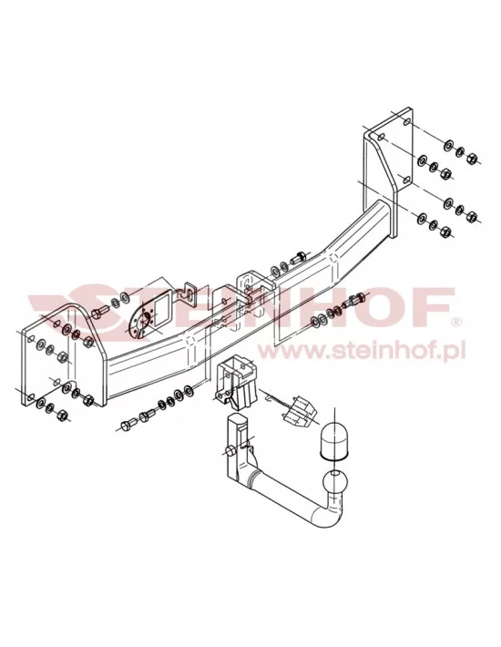 Hak holowniczy Steinhof B-063 do BMW X6 Hak holowniczy Steinhof B-063 do BMW X6
