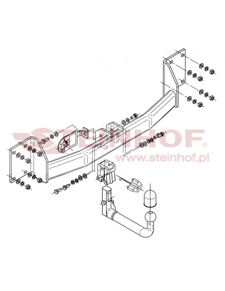 Hak holowniczy Steinhof B-063 do BMW X6 Hak holowniczy Steinhof B-063 do BMW X6