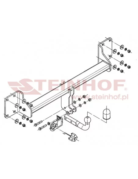 Hak holowniczy Steinhof B-060 do BMW X6