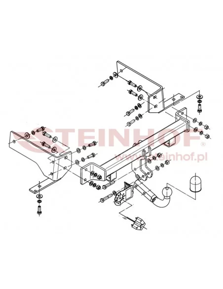 Hak holowniczy Steinhof C-255 do Chevrolet Captiva Hak holowniczy Steinhof C-255 do Chevrolet Captiva
