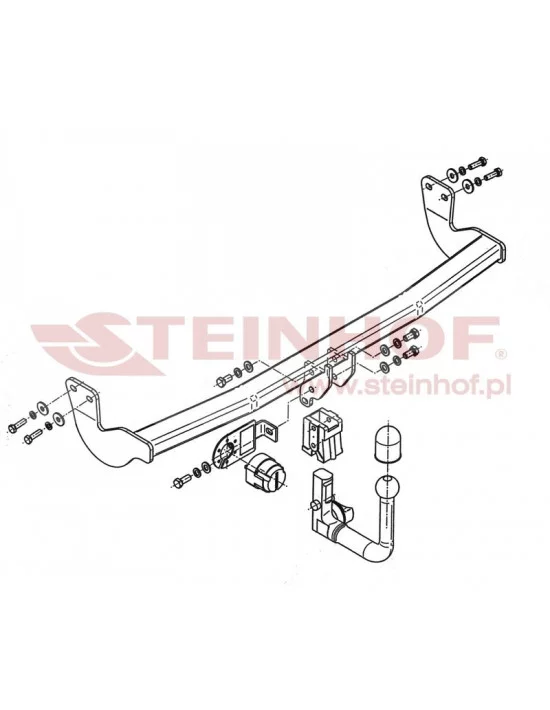 Hak holowniczy Steinhof C-011 do Citroen C3