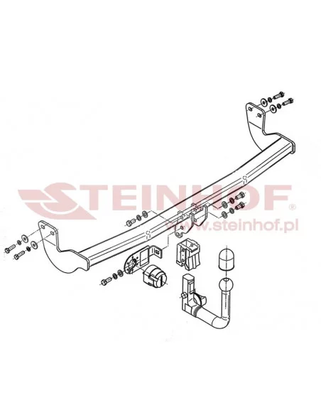 Hak holowniczy Steinhof C-011 do Citroen C3