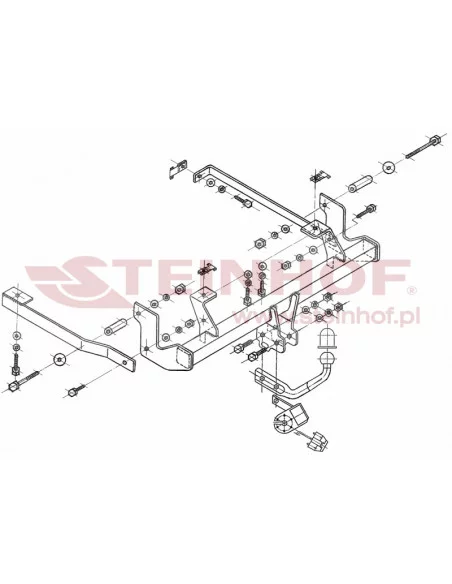 Hak holowniczy Steinhof F-147 do Citroen C8
