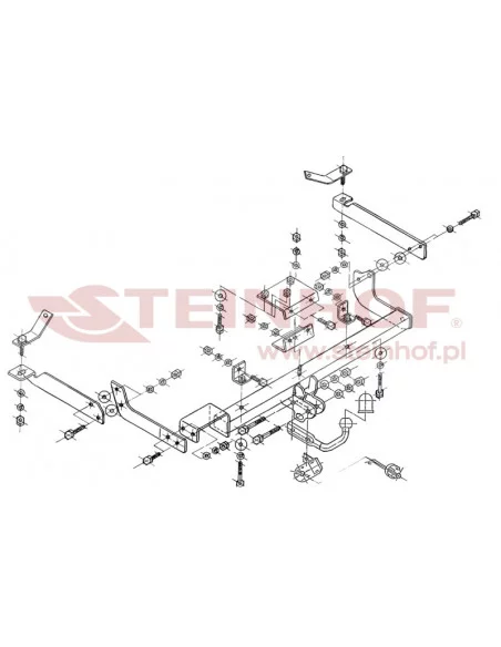 Hak holowniczy Steinhof C-127 do Citroen Xsara Hak holowniczy Steinhof C-127 do Citroen Xsara