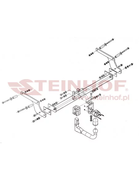 Hak holowniczy Steinhof D-013 do Dacia Duster