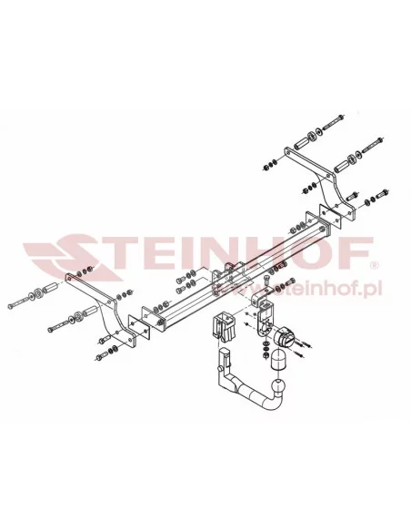 Hak holowniczy Steinhof D-015 do Dacia Duster