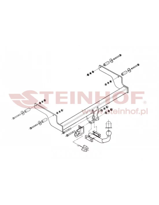 Hak holowniczy Steinhof D-050 do Dacia Logan