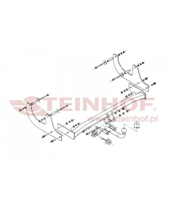 Hak holowniczy Steinhof D-052 do Dacia Logan