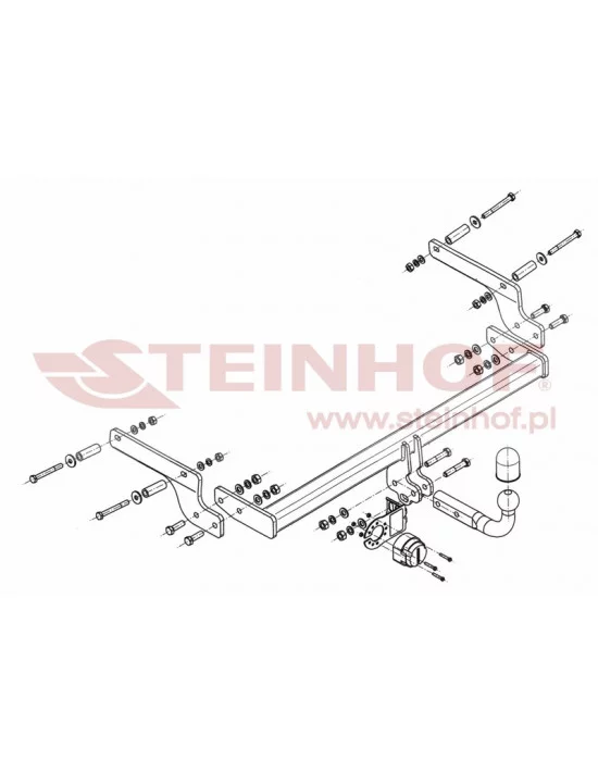 Hak holowniczy Steinhof D-047 do Dacia Logan