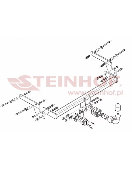 Hak holowniczy Steinhof D-048 do Dacia Logan