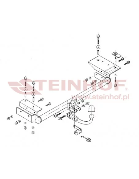 Hak holowniczy Steinhof D-152 do Daewoo Lanos