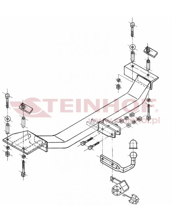 Hak holowniczy Steinhof D-151 do Daewoo Lanos