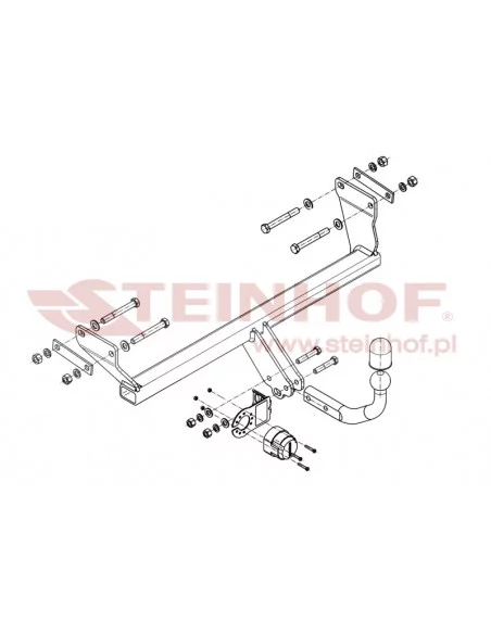 Hak holowniczy Steinhof D-304 do Dodge Caliber