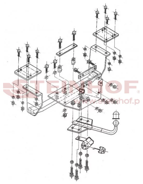 Hak holowniczy Steinhof F-042 do Fiat Albea