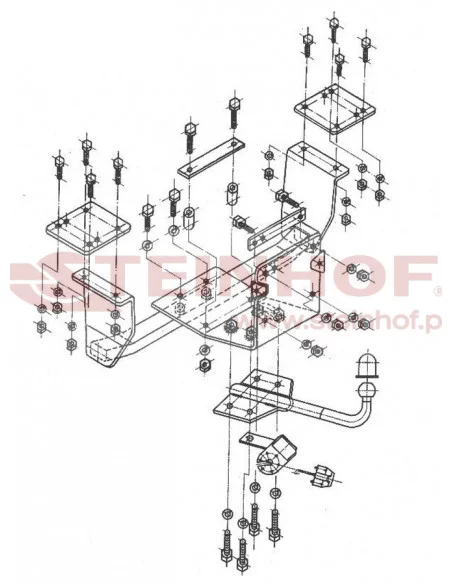 Hak holowniczy Steinhof F-042 do Fiat Albea